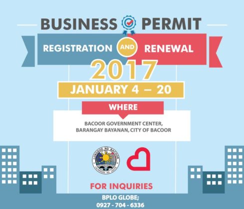 Business Permit Registration And Renewal – January 4 – 20, 2017 ...