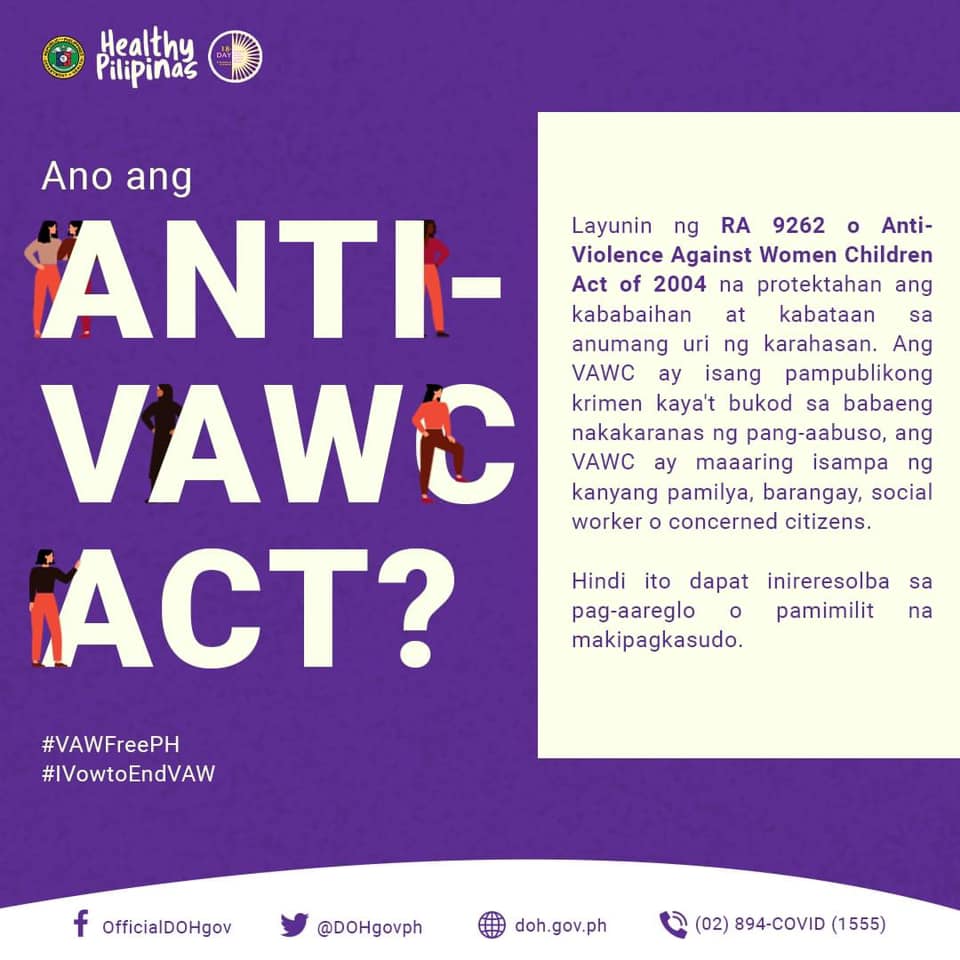 Alamin kung ano ang RA 9262 o Anti-Violence Against Women Children Act ...