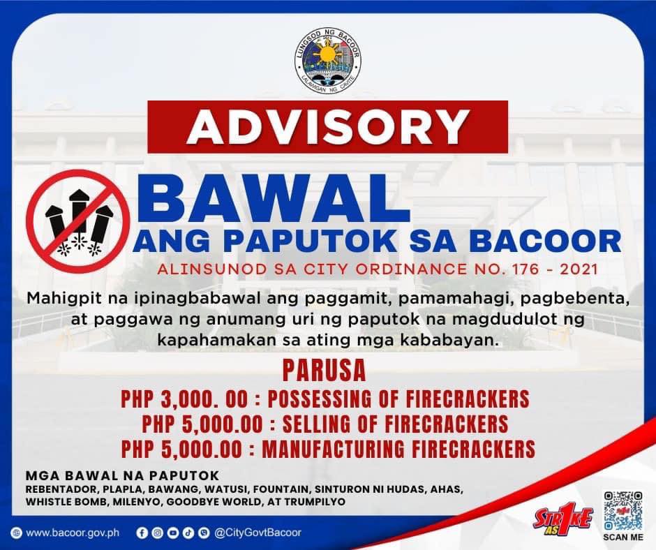 ALINSUNOD SA BACOOR CITY ORDINANCE NO. 176 – 2021 | Bacoor Government ...