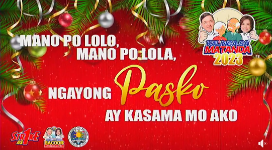 Mano po Lolo, Mano po Lola, ngayong Pasko ay kasama mo ako | Bacoor ...